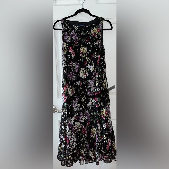 Chaps Vibrant Sleeveless Floral Midi Dress Dress - Picture 1 of 3